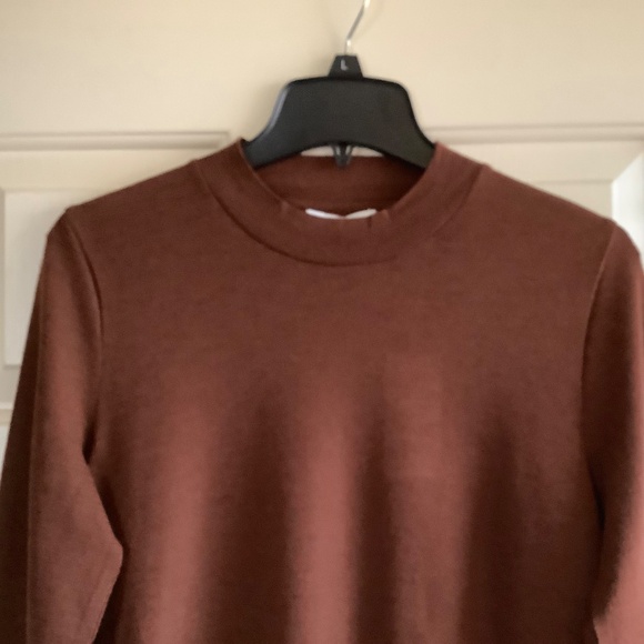 Vince 100% Wool Crew Neck Sweater Brown SZ L - Picture 3 of 15